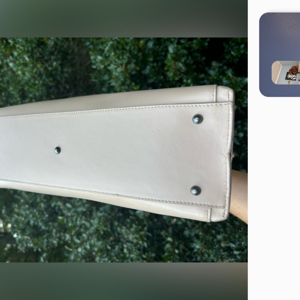 Furla Cream Leather Soft Pink Tote Bag - Picture 9 of 10